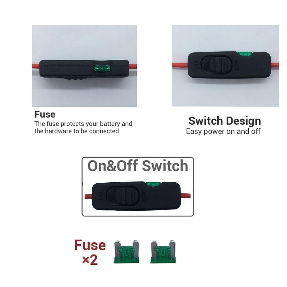 

Power Connector Battery Adapter With Fuse And Switch 1 Piece Accessories BAT607 BAT614 BL1415 BL1430 Replacement China Mainland