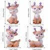 Reindeer Car Decoration Resin Animal Statue Mini Elf Deer Figurine  Home