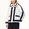 Fila X Mihara Yasuhiro Collaboration Casual Warm Color Block Logo Printed Down Jacket Women Outerwear Gray F11W143904F-GY