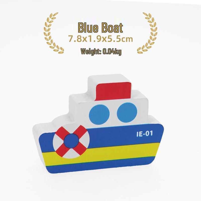 Leku Wooden Train Accessories: Cute Animal, Car, Ship, Spaceship - Compatible with Thomas the Train