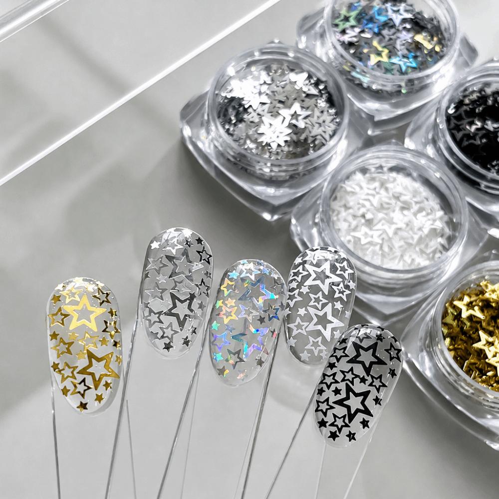 DIY Five-pointed Star Glitter Nail Charms Colorful Sequins Nail Decorations Nail Salon