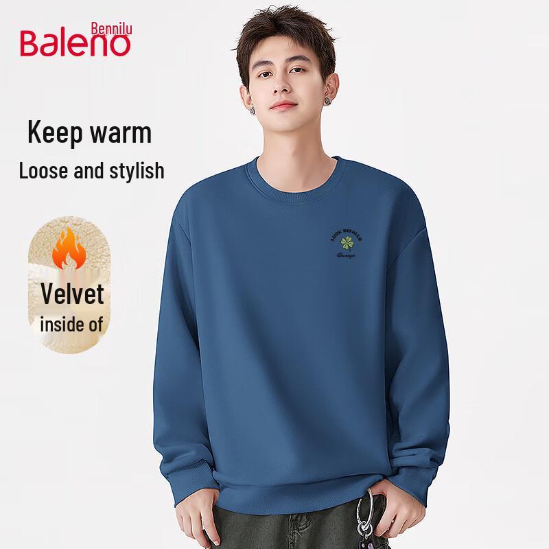 

Baleno Men s Heavyweight Alpaca Fleece Round Neck Sweatshirt 5XL