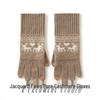 Women's Fawn Pattern Cashmere Touchscreen Gloves for Autumn/Winter Cycling & Driving