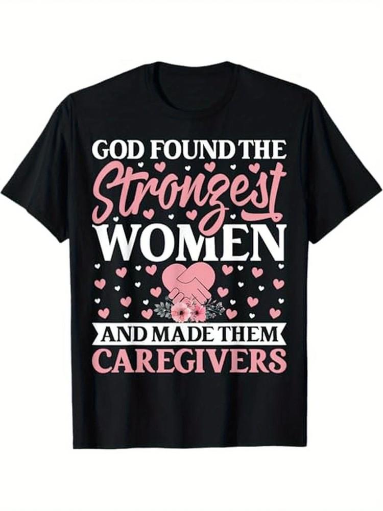 

1pc Vintage Style Caregiver T-Shirt - 100% Cotton, Soft and Breathable 4XL