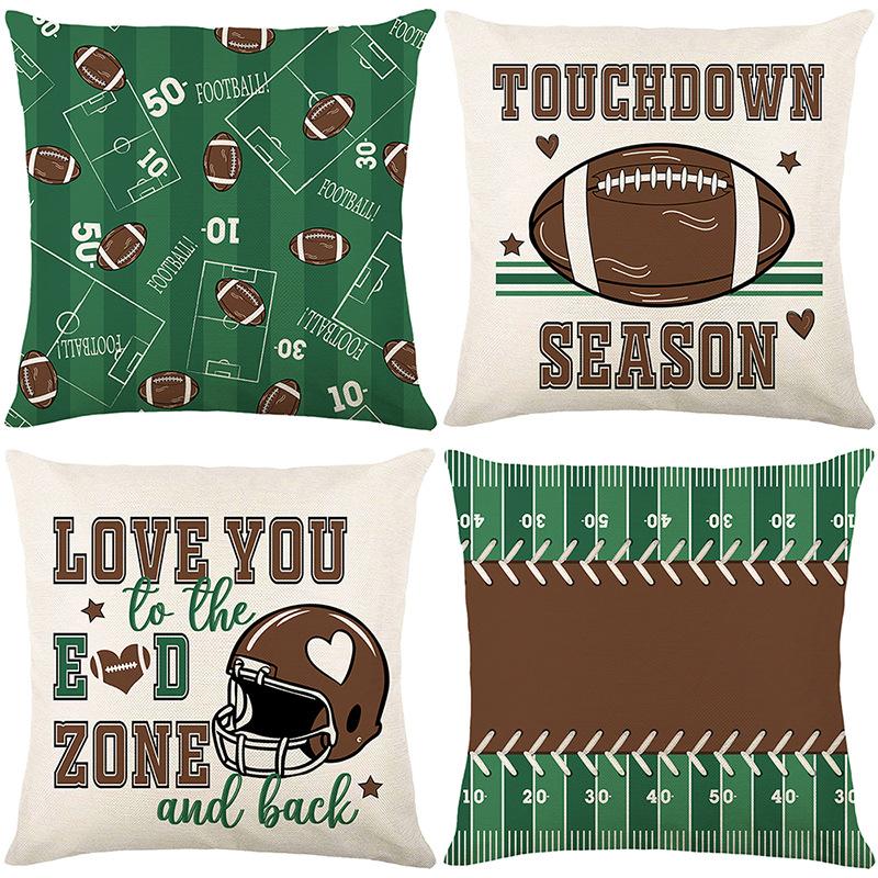 Rugby Print Pillow Cover Autumn New Home Sofa Decoration Cushion Cover Bedroom Pillow Cover