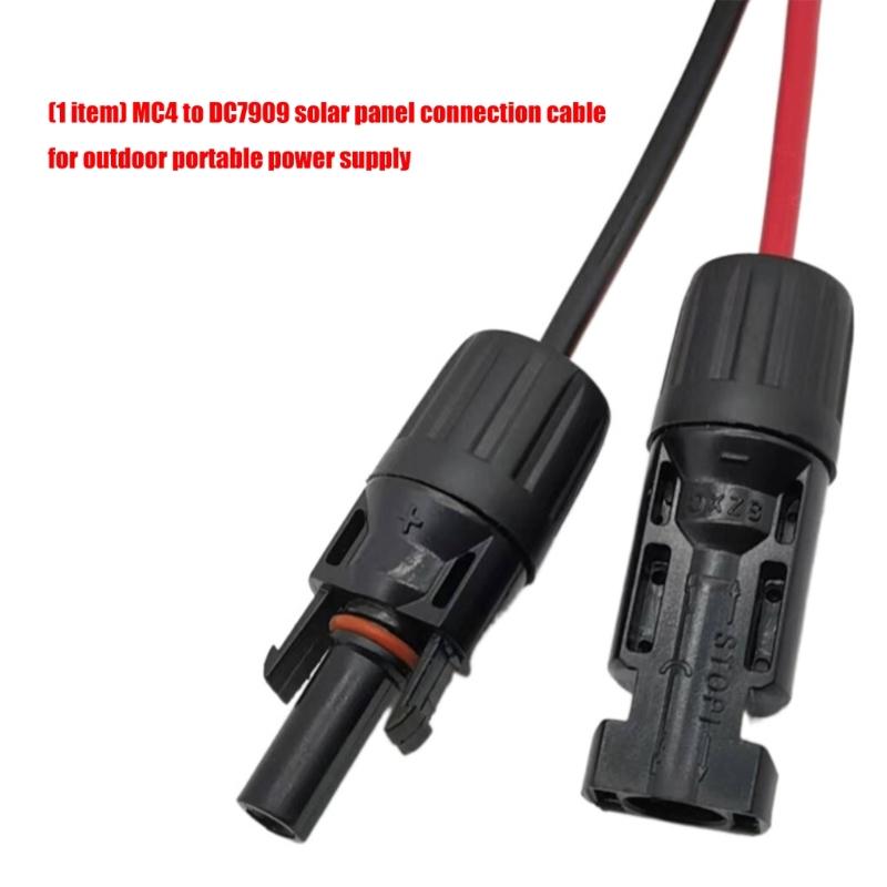 Durability PVC Solar Panel Connectors Cable 4 To DC7909 Cable For Reliable Powerbank Charging In Harsh Environment