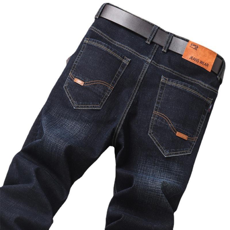 Men's Plus Size Loose Fit Straight Jeans - Durable Casual Wear