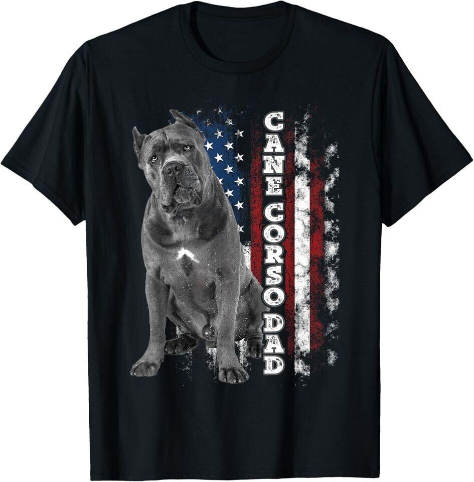 Cane Corso Dad Dog Owner Italian Mastiff USA American Flag Unisex T-Shirt XXXXL