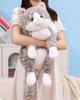 Realistic Plush Cat Stuffed Super Body Pillow with Belly Weighted Soothing Body Funny Christmas Present Animal, Cute, Fluffy, Beads, Pillow, Gift,