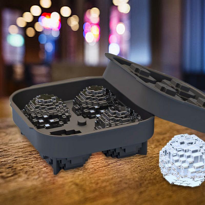 Silicone Whiskey Ice Mold Silicone Ice Tray In Ball Shapes Safe Mold Easy Release Design For Chocolate Vanilla Sauce Pudding