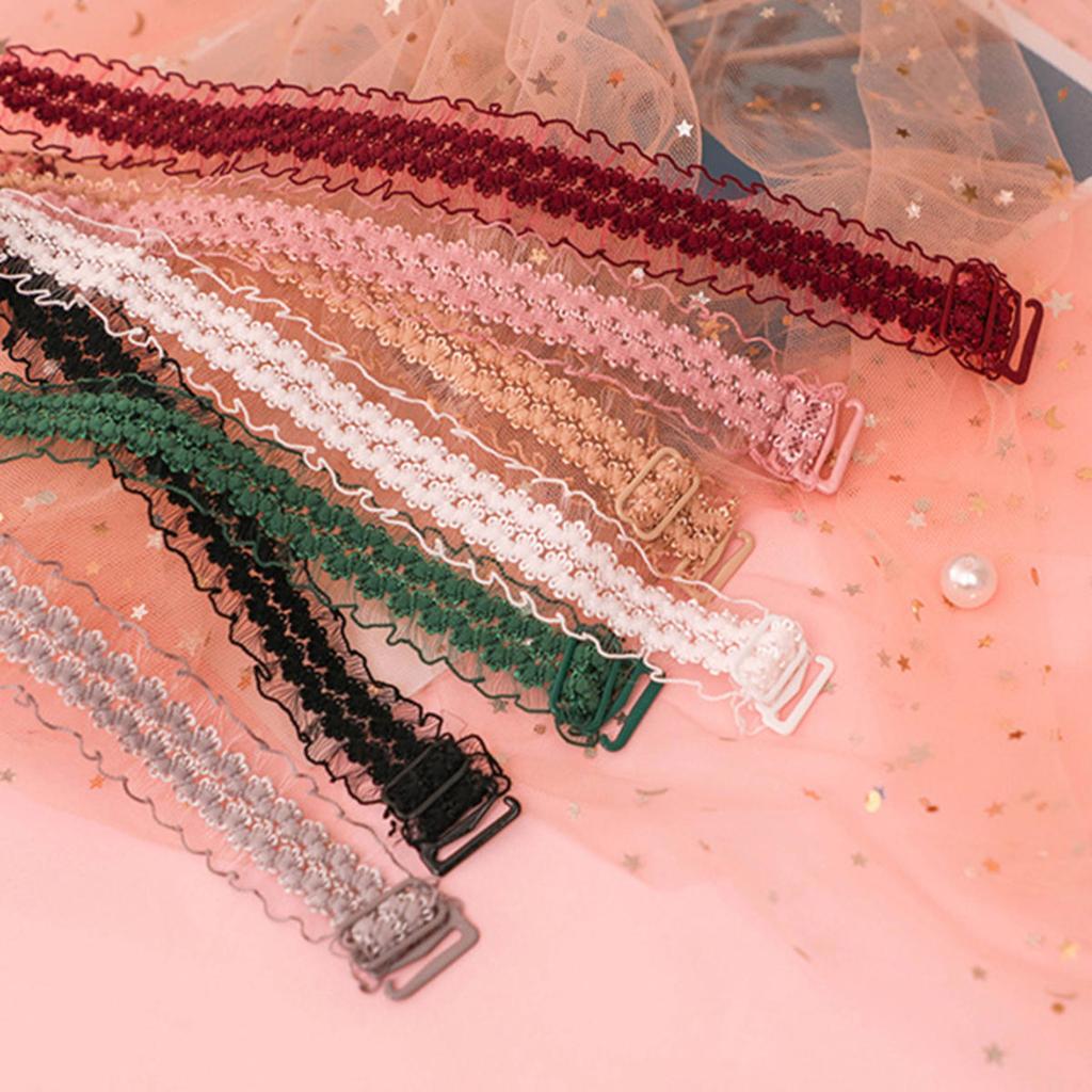 Adjustable Lace Underwear Shoulder Straps Women Elastic Stretch Bra Non-slip Mesh Hollowed Flower Lingerie Strap Accessories