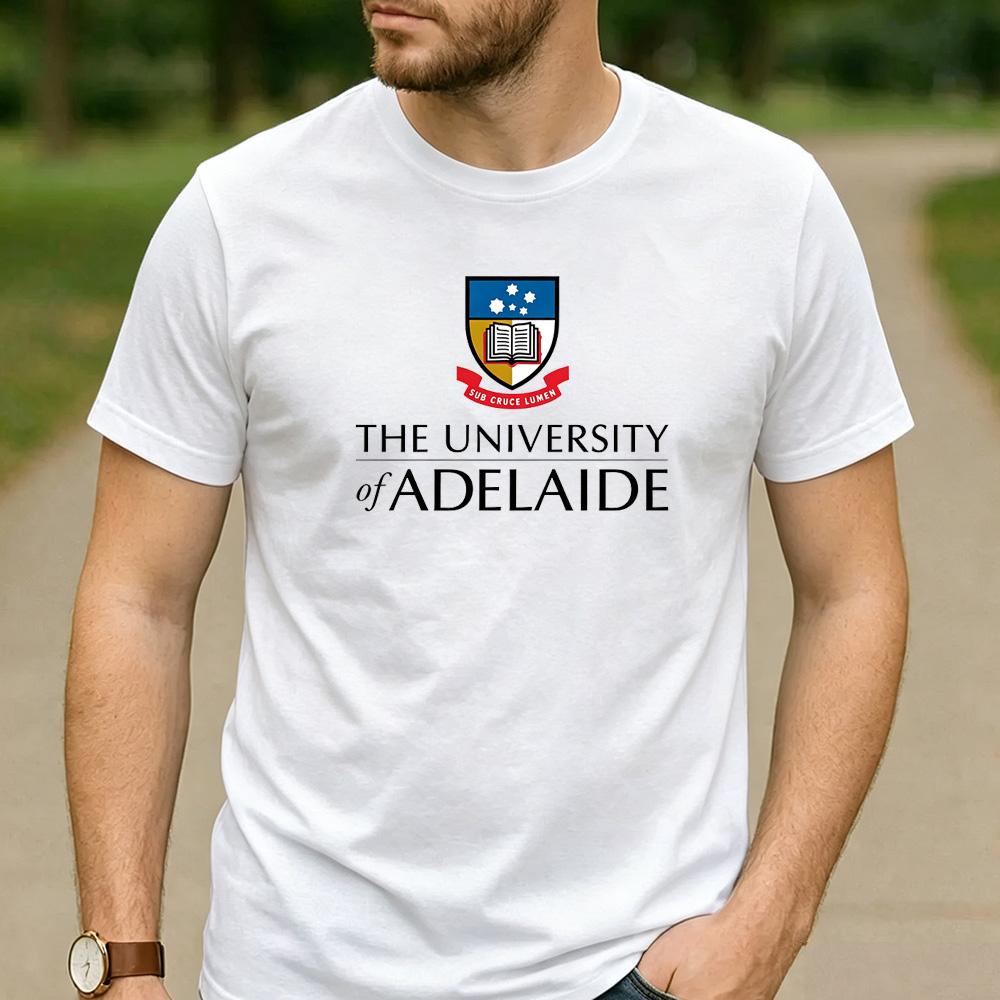 Vintage Retro The University of Adelaide Logo Cotton Graphic T Shirt Unisex Short Sleeve Alumni Graduate Holiday Tee
