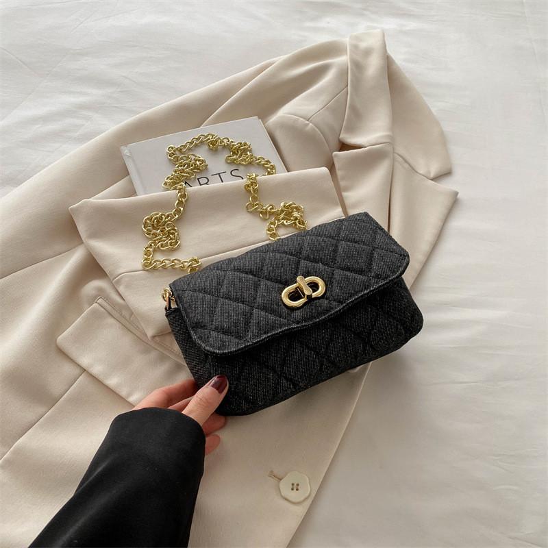 Trendige Damen-Kleinquadrat-Kettentasche für Frühling und Sommer Stilvolle Lässige Schulter-Crossbody-Handtasche