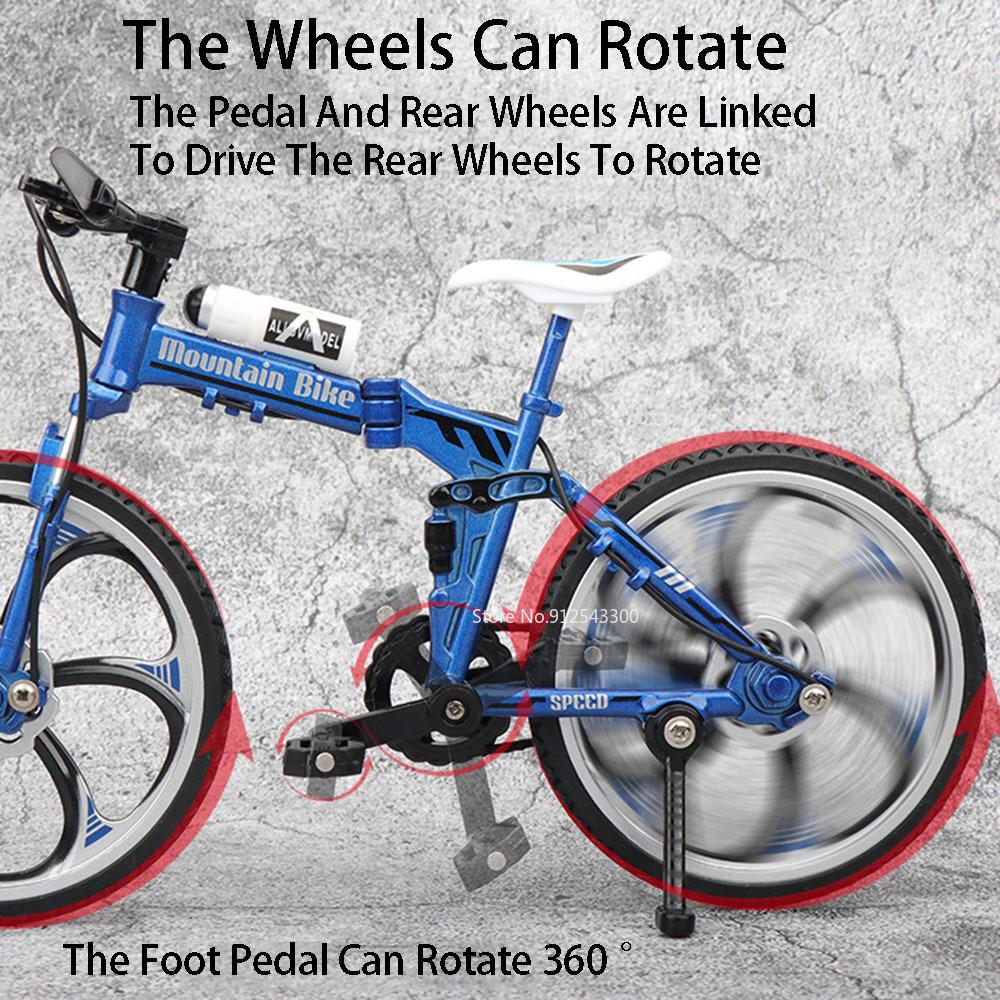 1:Model terénního skládacího jízdního kola v měřítku 8, hračka, slitina, odlévaný pod tlakem, kloubové řízení, gumové pneumatiky, modely závodních aut, dárky