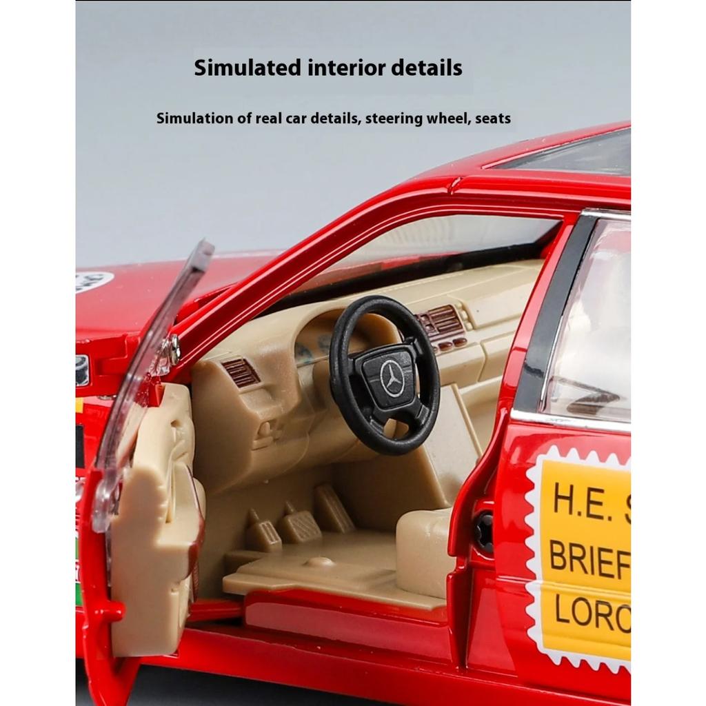 1/24 Benz SW140 320SEL Modified Version Super Racing Car Alloy Metal Diecast Model Car Collecting Hobbies Ornaments