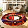 Round Rug Custom NameFeyenoord Pattern Non Slip Carpet Home Floor Decor