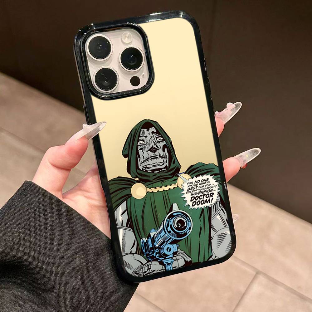 M-MF Rapper D-DOOM PC+TPU Phone Case For IPhone 17 16 15 14 13 12 11 Pro Max Plus Kawaii Cartoon Cover
