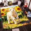 Cute Lamb and Sunflowers Artistic Print Carpet for Living Room Decor Suitable for use as an anti-slip for living room bedroom sofas