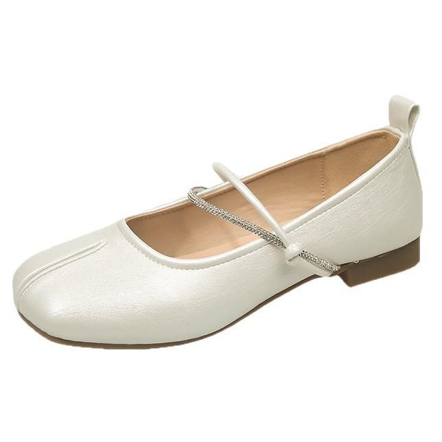 Jane Single Shoes Women's French Retro Mary with Flat-bottomed Summer 100-match Skirt 2025 New Soft-soled Beanie Shoes