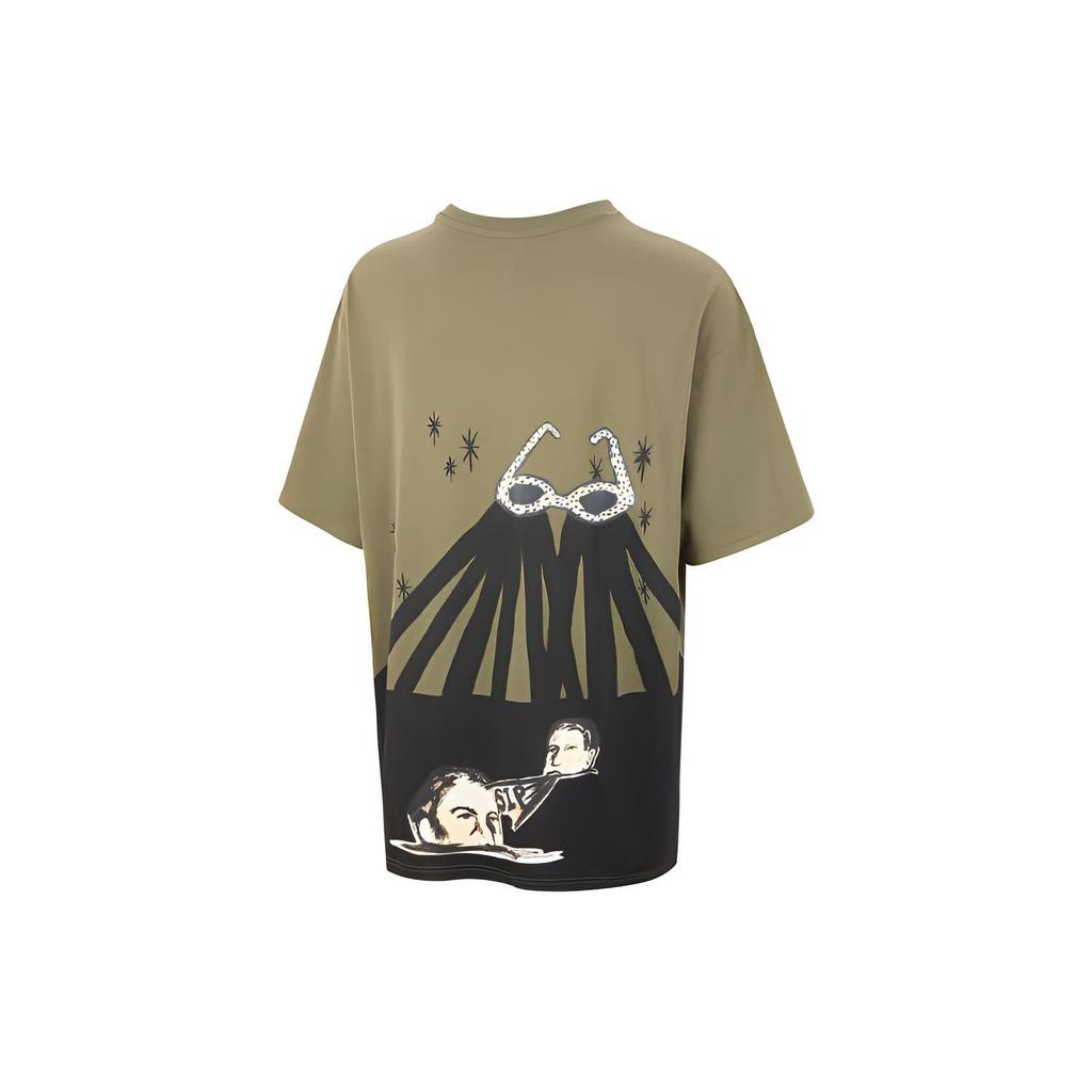 Vans T Shirts Unisex Army Green Crew Neck Moderate Straight Fit VN0A7TR3KCZ