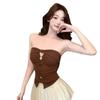Pure Desire Spice Girls with Chest Pads, Careful Machine, Hollow Tube Top, Female Slim Back Top, Suspenders, and Bottoming Shirt