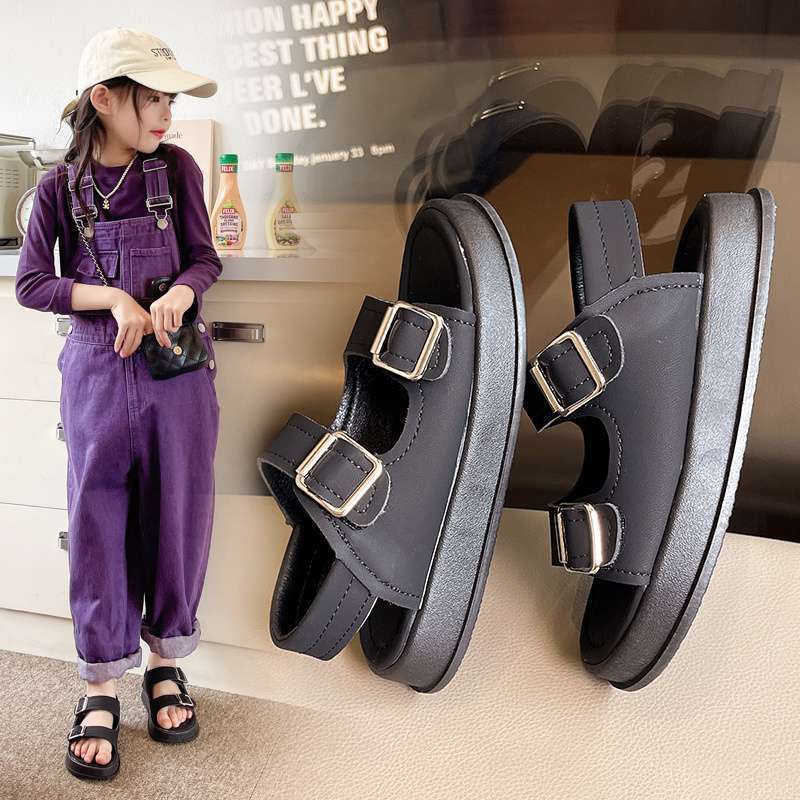Children's sports sandals 2025 summer new little girl medium and older children baby soft-soled princess shoes boys beach shoes