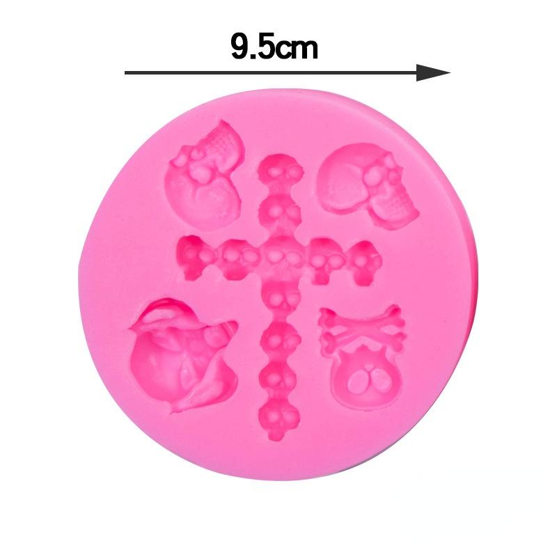 Halloween Skull Mask Castle Pumpkin Hat Silicone Fondant Chocolate Mold Baking DIY Cake Decoration