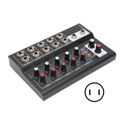 10 Channel Mixer Low Noise Stereo Line Mixer with 2 Master Volume Knobs for Small Clubs Bars