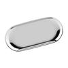 Nordic Style Stainless Storage Tray Cosmetics Jewelry Cake Plate for Office Desks(Silver L)