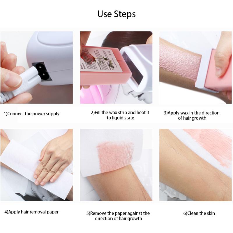 100pcs Removal Nonwoven Body Cloth Hair Remove Wax Paper Rolls High Quality Hair Removal Epilator Wax Strip Paper Roll