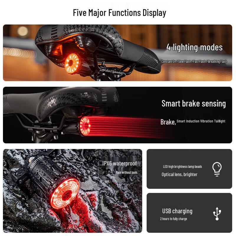 Yaphtes Smart Sensing Bicycle Tail Light