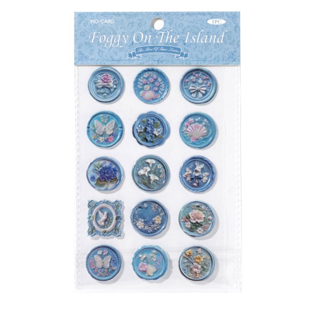 

Multicolor Seal Stamp 3D Stickers Drip Glue 3D Effect Self Adhesive Stickers DIY Accessories Scrapbooking Decals
