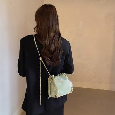 Borsa a secchiello Borsa a spalla da donna di nicchia firmata Borsa a tracolla Ins Borsa a catena