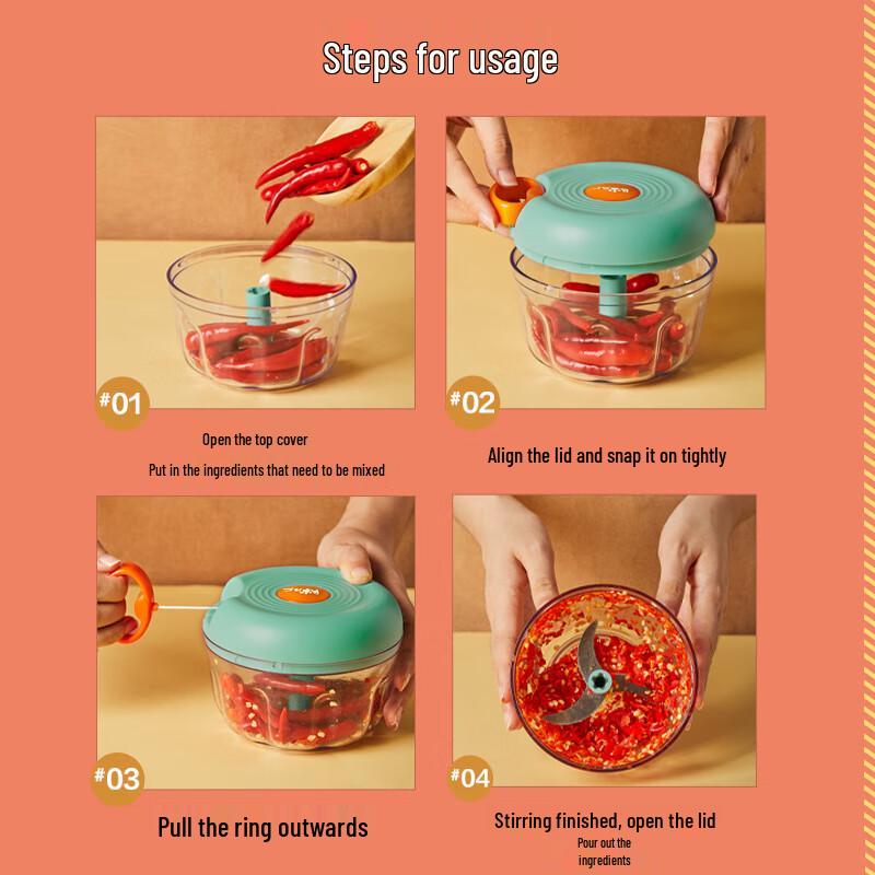 Bear Manual Food Chopper & Garlic Press