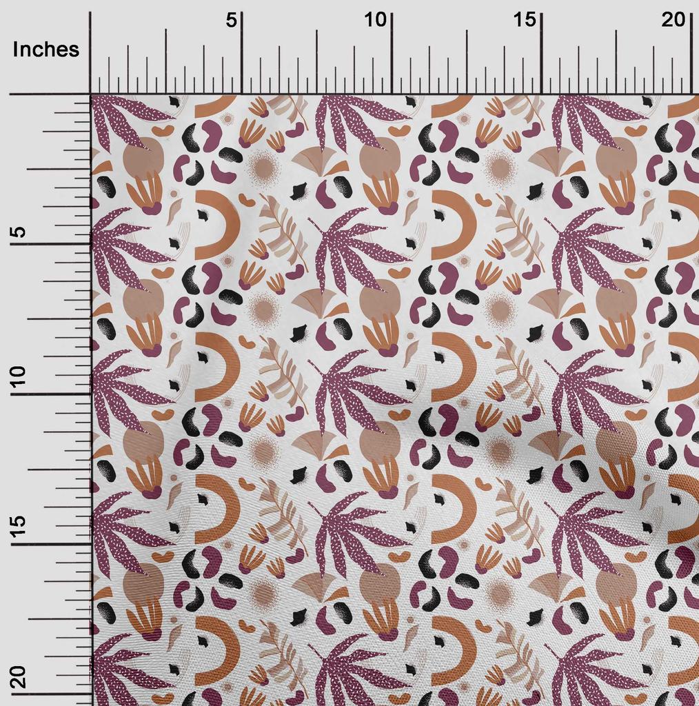 oneOone Cotton Flex Bluish Violet Fabric Tropical Abstract Dress Material Fabric Print Fabric by The Yard 40 Inch