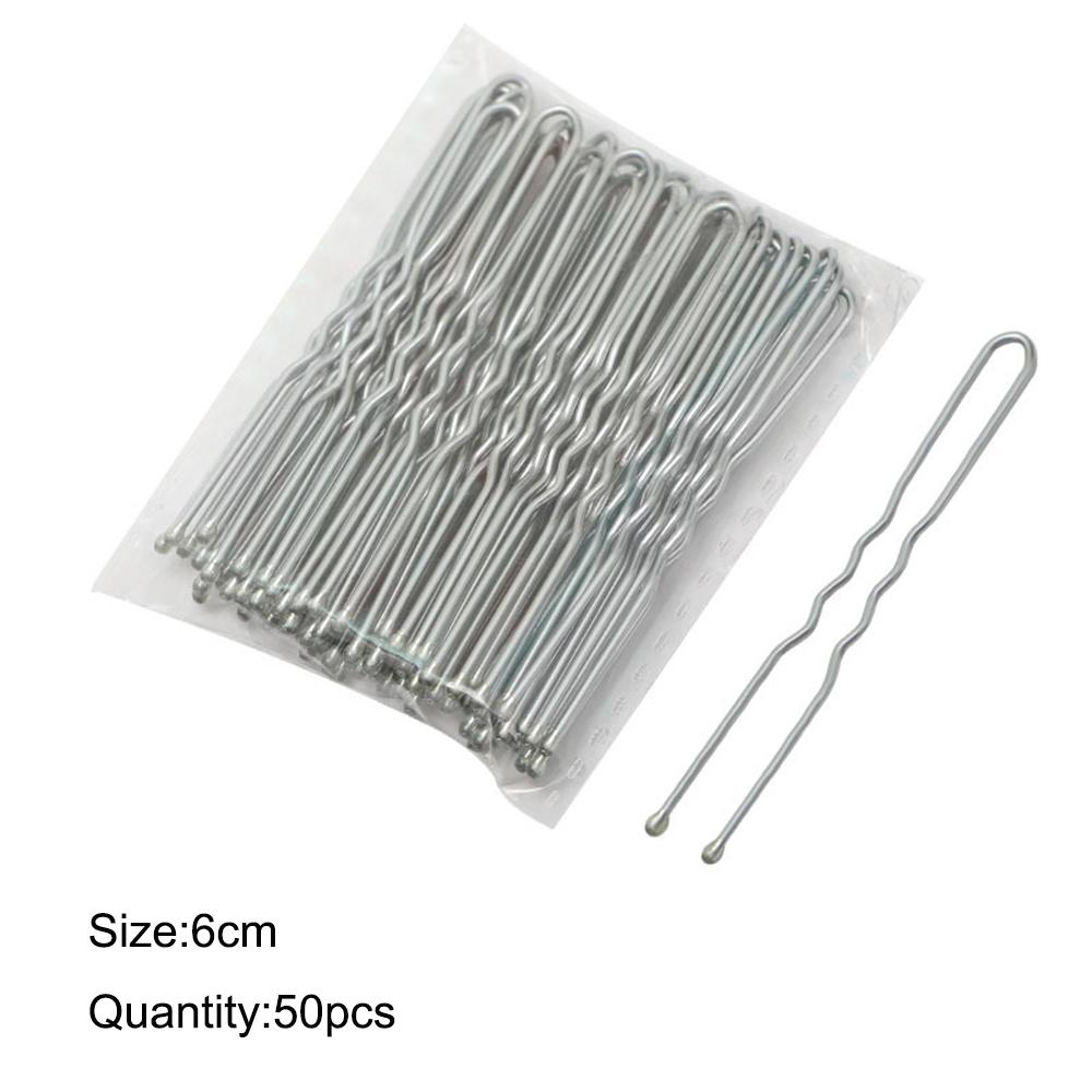 100/50pc 50/60mm Hair Pin And Clips U Shape For Headpiece Women Girls Hairpins Accessories Bride Wedding Head Jewelry Decoration