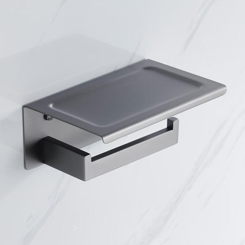 OIMG 304 Stainless Steel Toilet Paper Holder with Phone Shelf