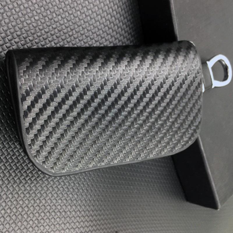 Volkswagen Ford Volvo Buick Crown Haval Key Bag - Carbon Fiber Texture Black Keyring