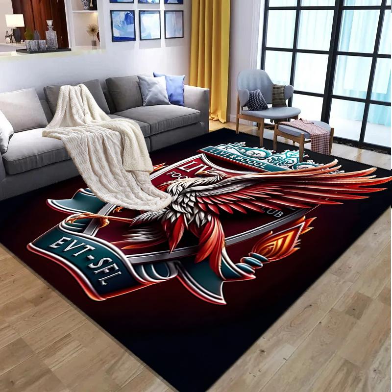 Football Club Pattern Rug, Indoor/Outdoor Mat, for Picnic, Gameroom, Bedroom, Office, Living Room, Home Decor Carpet, Birthday Gift