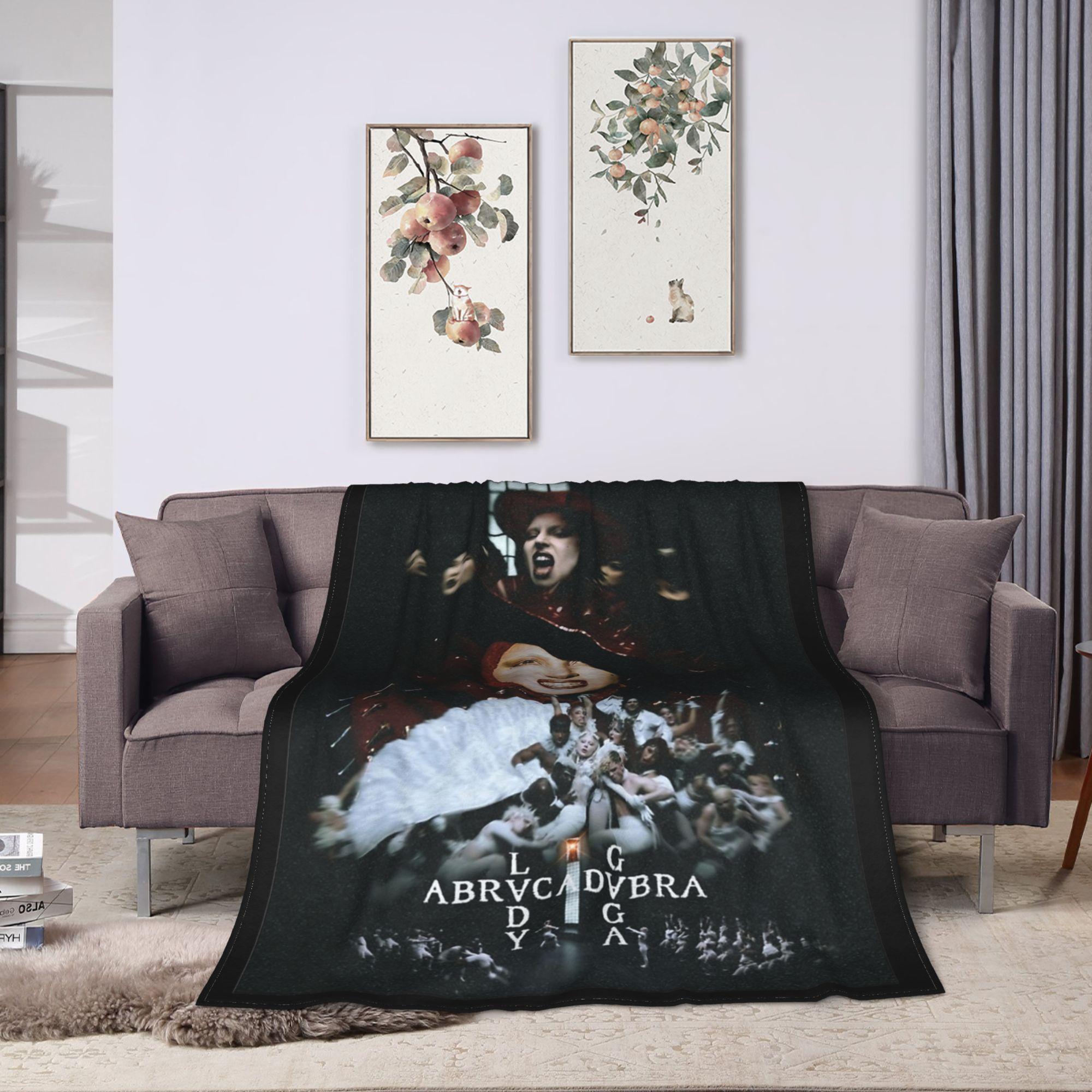 Lady Gaga Abracadabra Mayhem Blankets Flannel Spring Autumn Multifunction Warm Throw Blankets for Sofa Bedroom Bedspreads 100x150cm