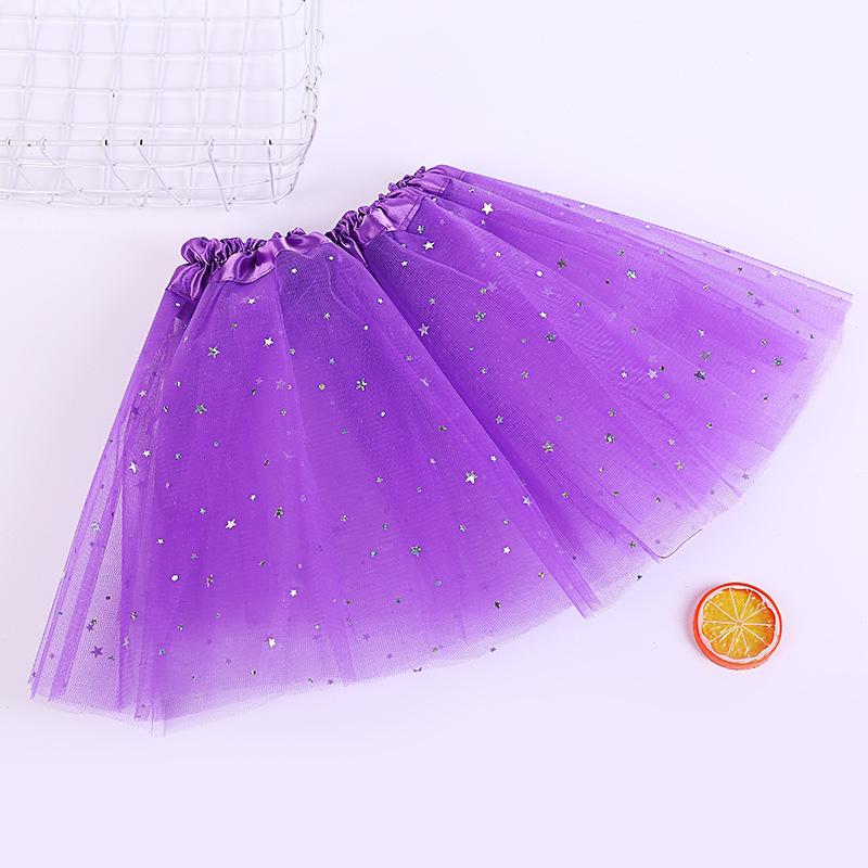 

Детский трехслойный сетчатый балетный костюм-пачка с пайетками Skirt Length 30 cm