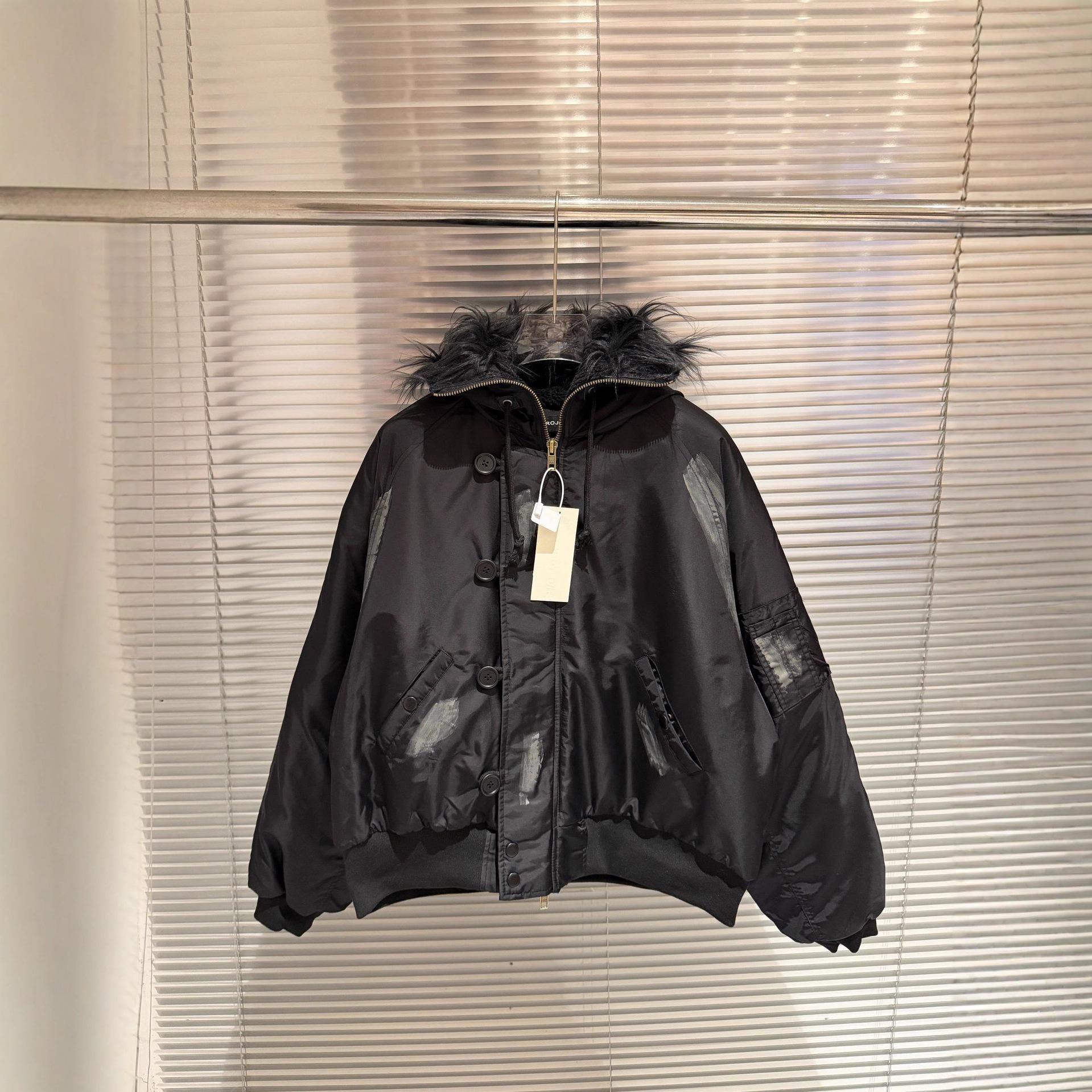 

GRAILZ Vintage N3B Bomber Jacket with Distressed Fur Collar Size 3 чорний