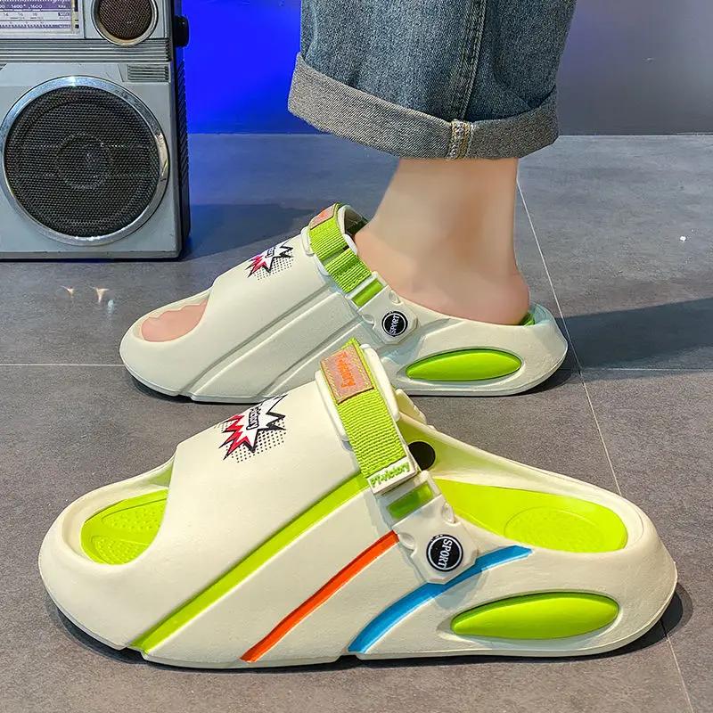 FashionMale Slipper Platform Pvc Men's Shoe Casual Summer Sale Adult Designer Luxury Elegant Fun Clappers 2024 Eva Style Trend Slides