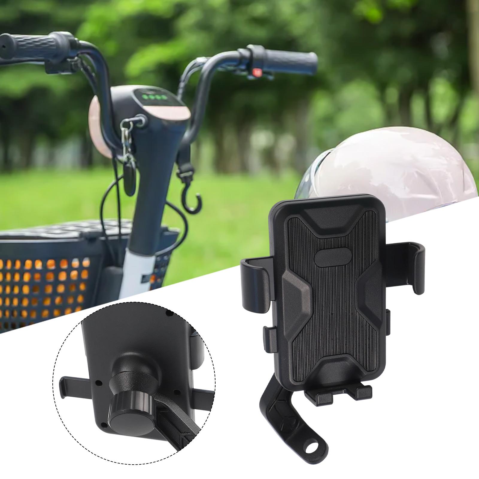

Rotatable Motorcycle Phone Holder with Innovative Locking System Provides Stability and Shock Protection for Devices Rrearview mirror