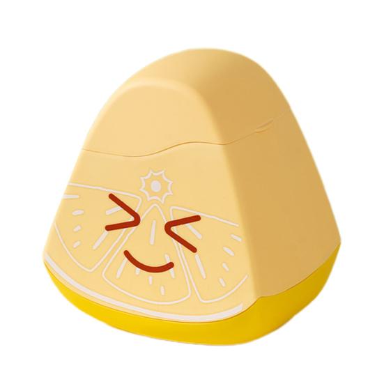 Desktop Trash Can Small Body Large Capacity Fruit Pattern Design Flip Cover Mini Waste Basket Home Decor