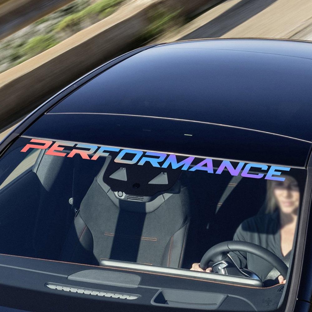Reflective Car Front Windshield Sticker PET Sunscreen Windscreen Decal Graphics Performance DIY Glass Modification Stickers