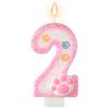 Dog and Cat 3rd Birthday Candle Paw Cake Topper Cupcake Decorations for Pet Theme Party Decor Anniversary Celebrations Supplies