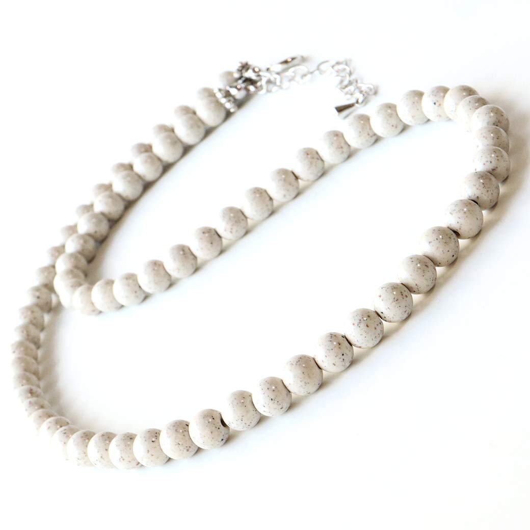 

[GOLD STONE] Beitou Stone Necklace, 6mm, Taiwanese, Negative Ion, Radium, 60cm Long