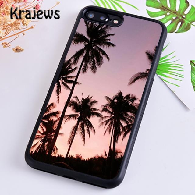 Krajews palm tree sunset ocean beach Phone Case Cover For iPhone 17 Air 16 15 14 plus 11 12 pro max coque Fundas