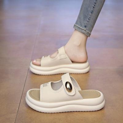 Slippers Wear Thick-soled Adjustable Birkenstocks Slippers with Skirts and Soft-soled Beach Sandals